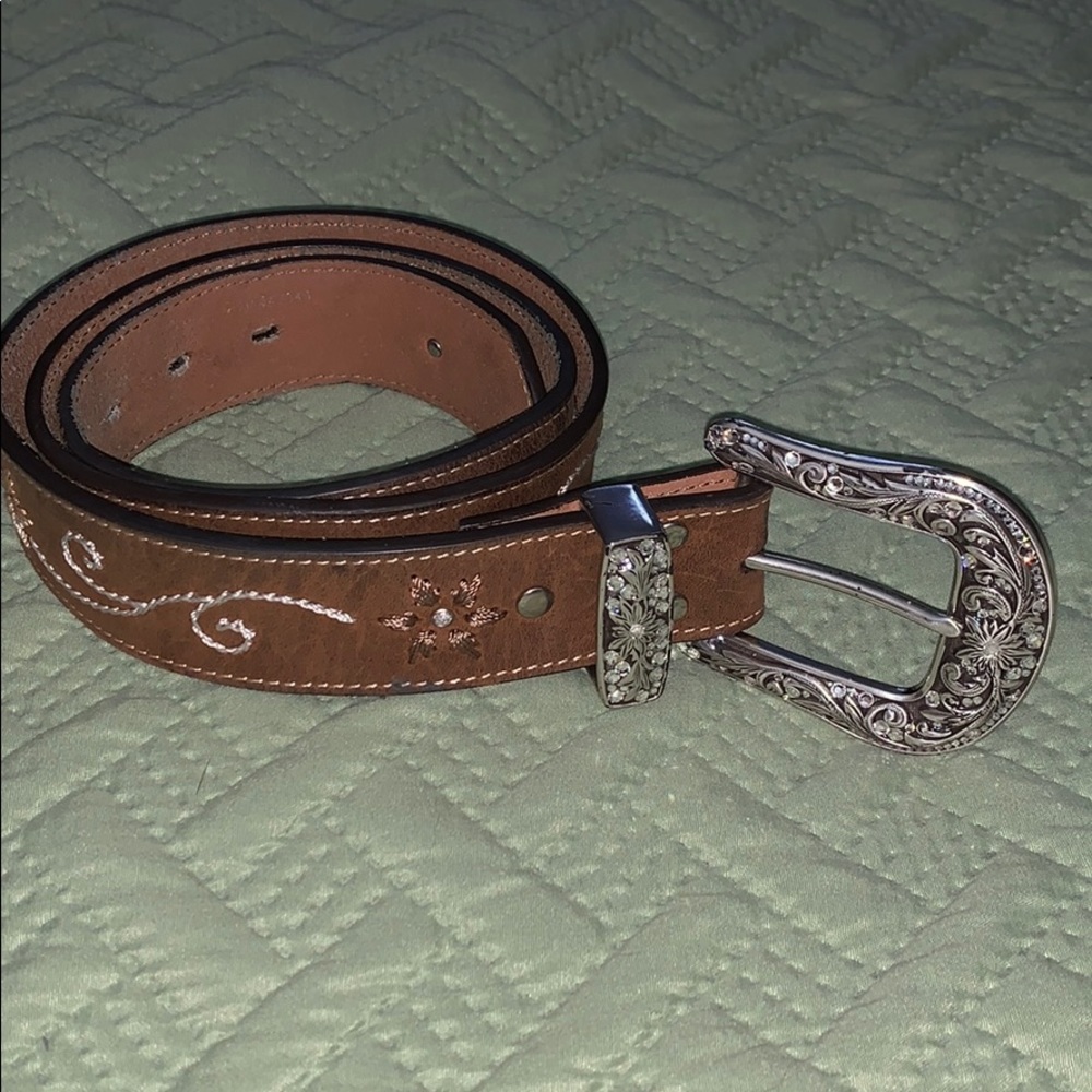 Brown suede belt preowned